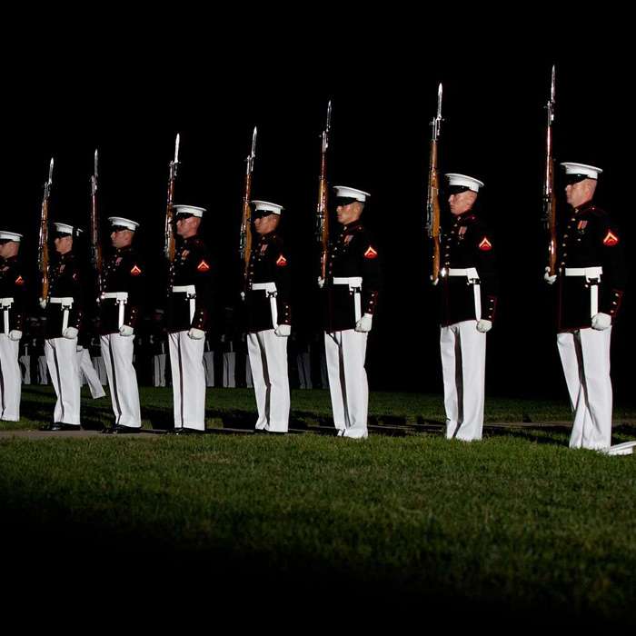 US Marines disciplined formation