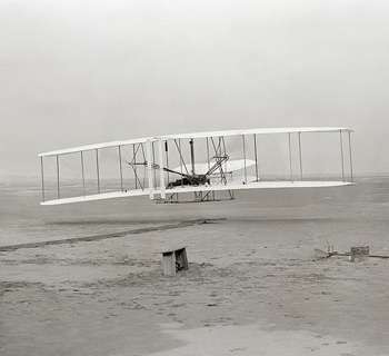 Wright brothers flying